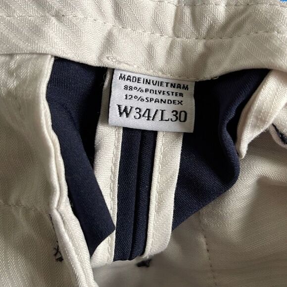 Mens. FJ Foot Joy Trousers. Size 34/30 Flat Front. Navy - Picture 5 of 6